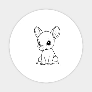 Cute Baby Aardvark Animal Outline Magnet